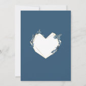 Geometrische hart bruids douche uitnodiging (Achterkant)