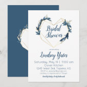 Geometrische hart bruids douche uitnodiging (Voorkant / Achterkant)