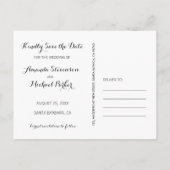 Geometrische hart save the date briefkaart sjabloo (Achterkant)