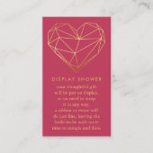 Geometrische Hart Valentijnsdag Bruidsbruiloft Informatiekaartje (Voorkant)