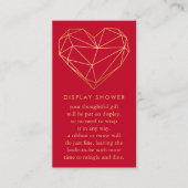 Geometrische Hart Valentijnsdag Bruidsdouche Informatiekaartje (Voorkant)