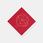 Geometrische Hart Valentijnsdag Bruidsfeest Servet (Hoek)