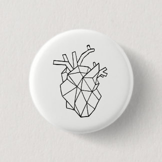Geometrische hartButton Ronde Button 3,2 Cm