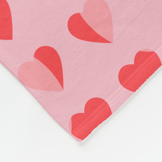 Geometrische harten fleece deken (Hoek)