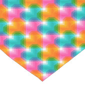 Geometrische harten in psychedelische kleuren (1) korte tafelloper (Hoek)