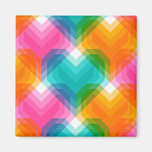 Geometrische harten in psychedelische kleuren (1) magneet