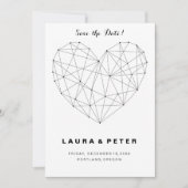 Geometrische hartslag Sla de sjabloon van de datum (Voorkant)