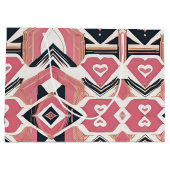 Geometrische hartslag Valentijnsdag inpakpapier Groot Cadeauzakje (Achterkant)