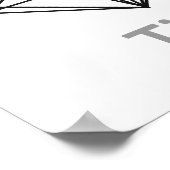 Geometrische hartvorm van het Poster met persoonli (Hoek)