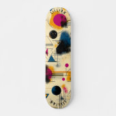 Geometrische hedendaagse Abstracte en dynamische v Persoonlijk Skateboard (Voorkant)