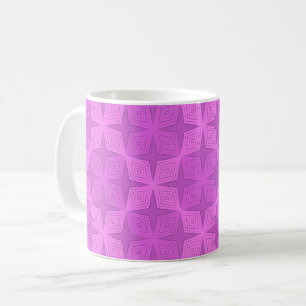 Geometrische heldere lila art deco koffiemok