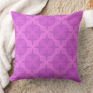 Geometrische heldere lila art deco kussen