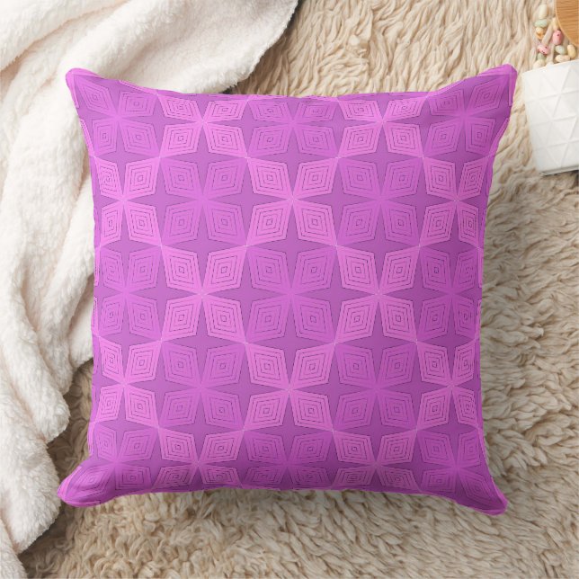 Geometrische heldere lila art deco kussen (Deken)