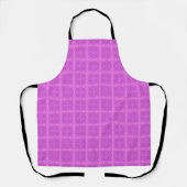 Geometrische heldere lila art deco schort (Voorkant)