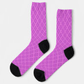 Geometrische heldere lila art deco sokken (Links)