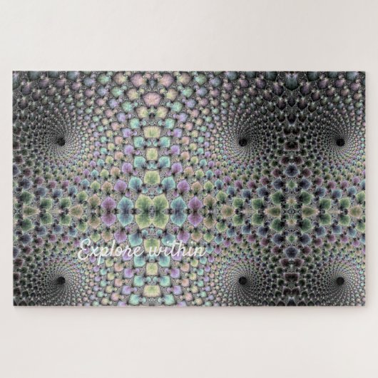 Geometrische helix optische illusie Typografie Legpuzzel (Horizontaal)