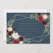 Geometrische Herfst Elegance Christening Uitnodigi Kaart (Voorkant)