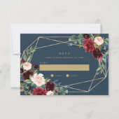 Geometrische Herfst Elegance Wedding RSVP Kaart (Voorkant)