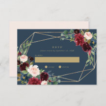 Geometrische Herfst Elegance Wedding RSVP