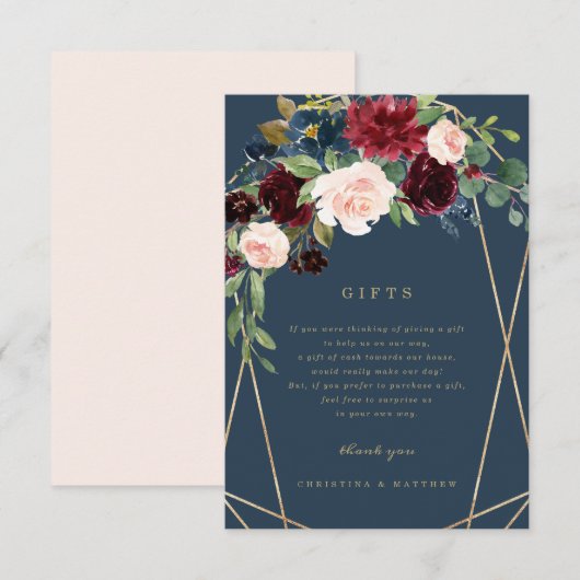 Geometrische herfst elegantie cadeaukaart kaart (Voorkant / Achterkant)