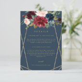 Geometrische herfst elegantiedetails kaart (Staand voorkant)