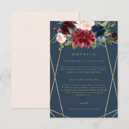 Geometrische herfst elegantiedetails kaart