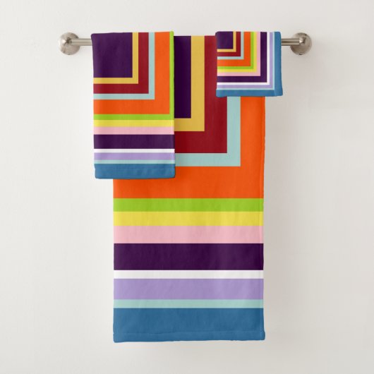 Geometrische herfst Indiase cornkleuren Bad Handdoek (Insitu)