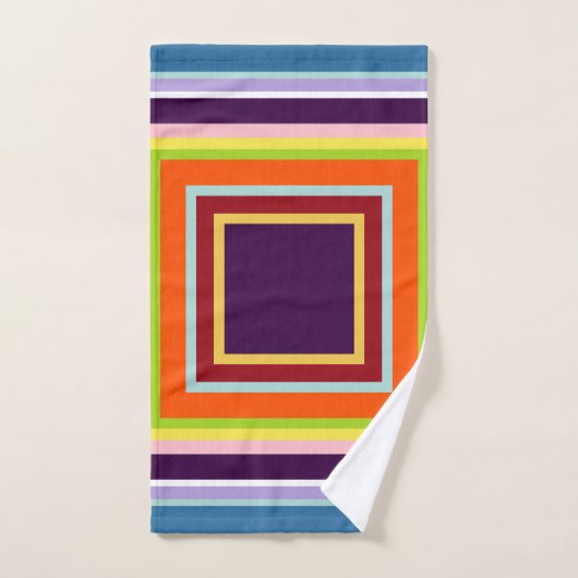 Geometrische herfst Indiase cornkleuren Bad Handdoek (Handdoek)