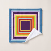 Geometrische herfst Indiase cornkleuren Bad Handdoek (Wasdoekje)