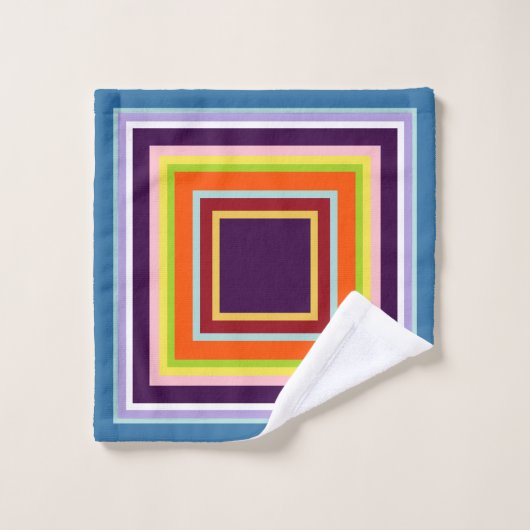 Geometrische herfst Indiase cornkleuren Bad Handdoek (Wasdoekje)