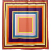 Geometrische Herfst Indische maïs herfstkleuren Douchegordijn (Voorkant)