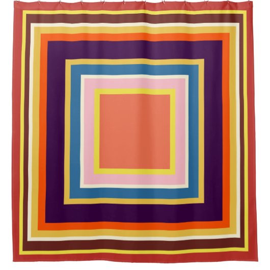 Geometrische Herfst Indische maïs herfstkleuren Douchegordijn (Voorkant)