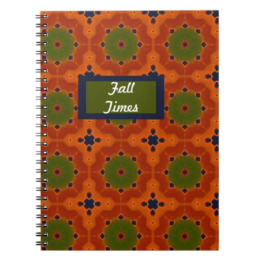 geometrische Herfst-tijden Notitieboek (Voorkant)