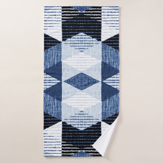 Geometrische herhaling: gestructureerde achtergron badhanddoek (Badhanddoek)