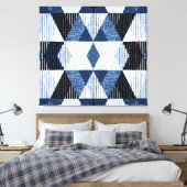 Geometrische herhaling: gestructureerde achtergron canvas afdruk (Insitu (Slaapkamer))
