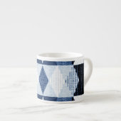 Geometrische herhaling: gestructureerde achtergron espresso kop (Voorkant rechts)