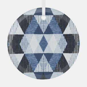 Geometrische herhaling: gestructureerde achtergron glas ornament