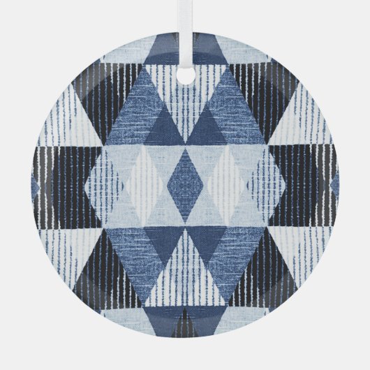 Geometrische herhaling: gestructureerde achtergron glas ornament (Voorkant)