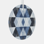 Geometrische herhaling: gestructureerde achtergron glas ornament (Voorkant Rechts)