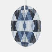 Geometrische herhaling: gestructureerde achtergron glas ornament (Voorkant links)