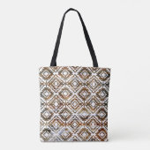 Geometrische herhaling, gestructureerde achtergron tote bag (Achterkant)