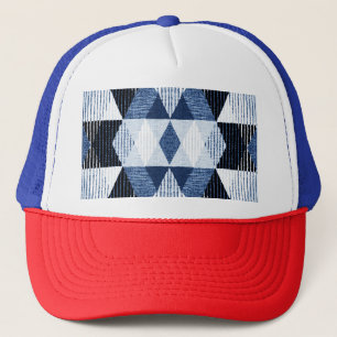 Geometrische herhaling: gestructureerde achtergron trucker pet