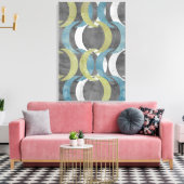 Geometrische herhaling I Canvas Afdruk (Insitu (Woonkamer))