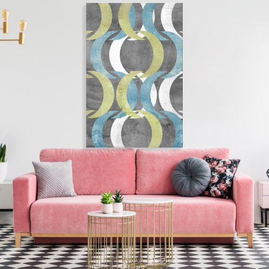 Geometrische herhaling I Canvas Afdruk (Insitu (Woonkamer))