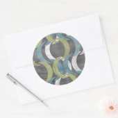 Geometrische herhaling I Ronde Sticker (Envelop)
