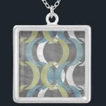 Geometrische herhaling I Zilver Vergulden Ketting<br><div class="desc">Patronen</div>