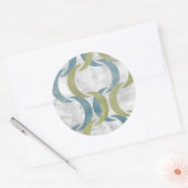 Geometrische herhaling III Ronde Sticker (Envelop)
