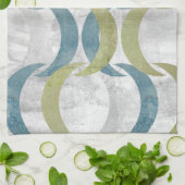 Geometrische herhaling III Theedoek (Gevouwen)