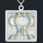 Geometrische herhaling III Zilver Vergulden Ketting<br><div class="desc">Patronen</div>