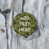 geometrische hexagon camouflage ronde button 4,0 cm (In situ)